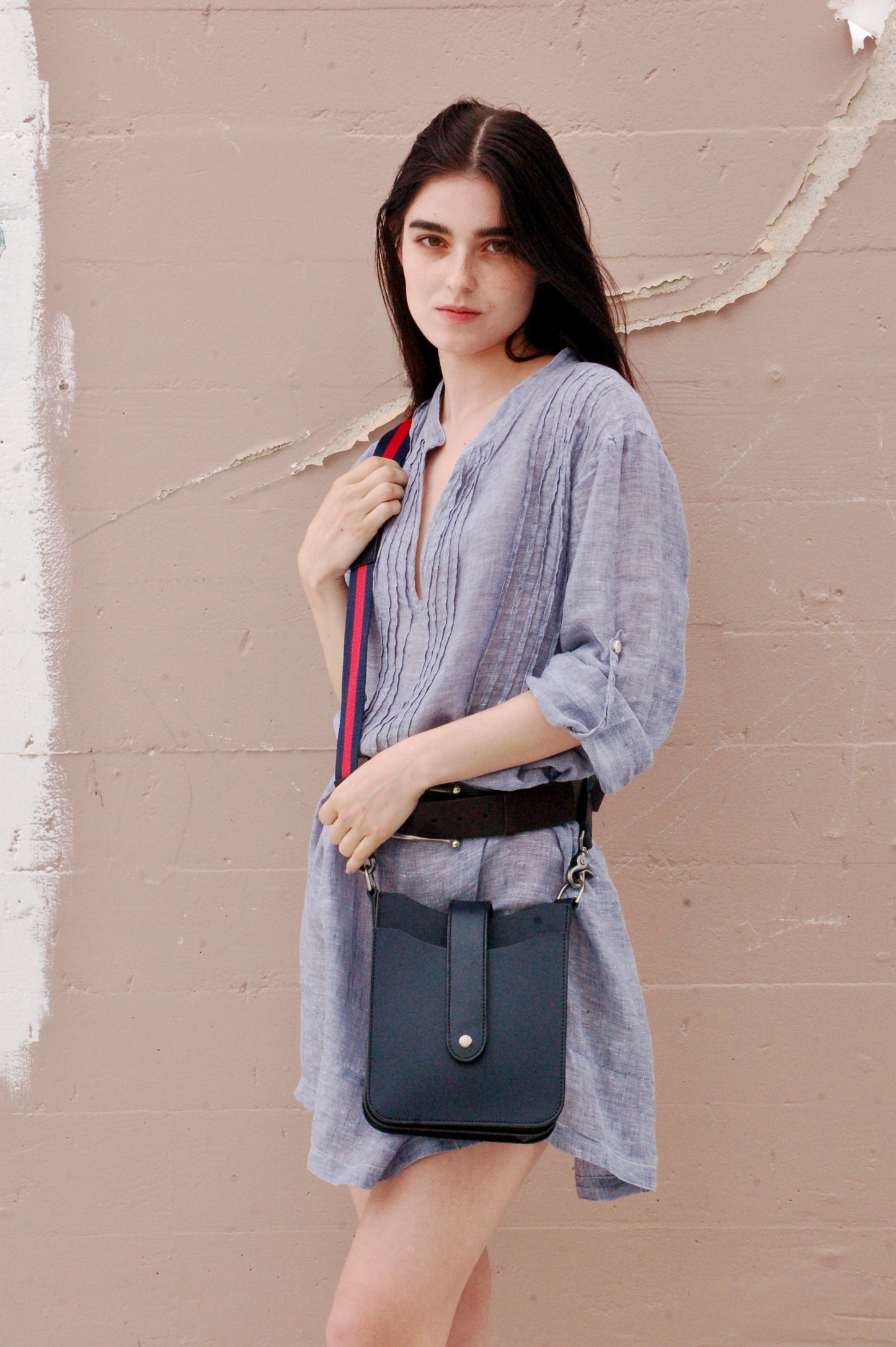 Navy Classic Two Pocket Bag