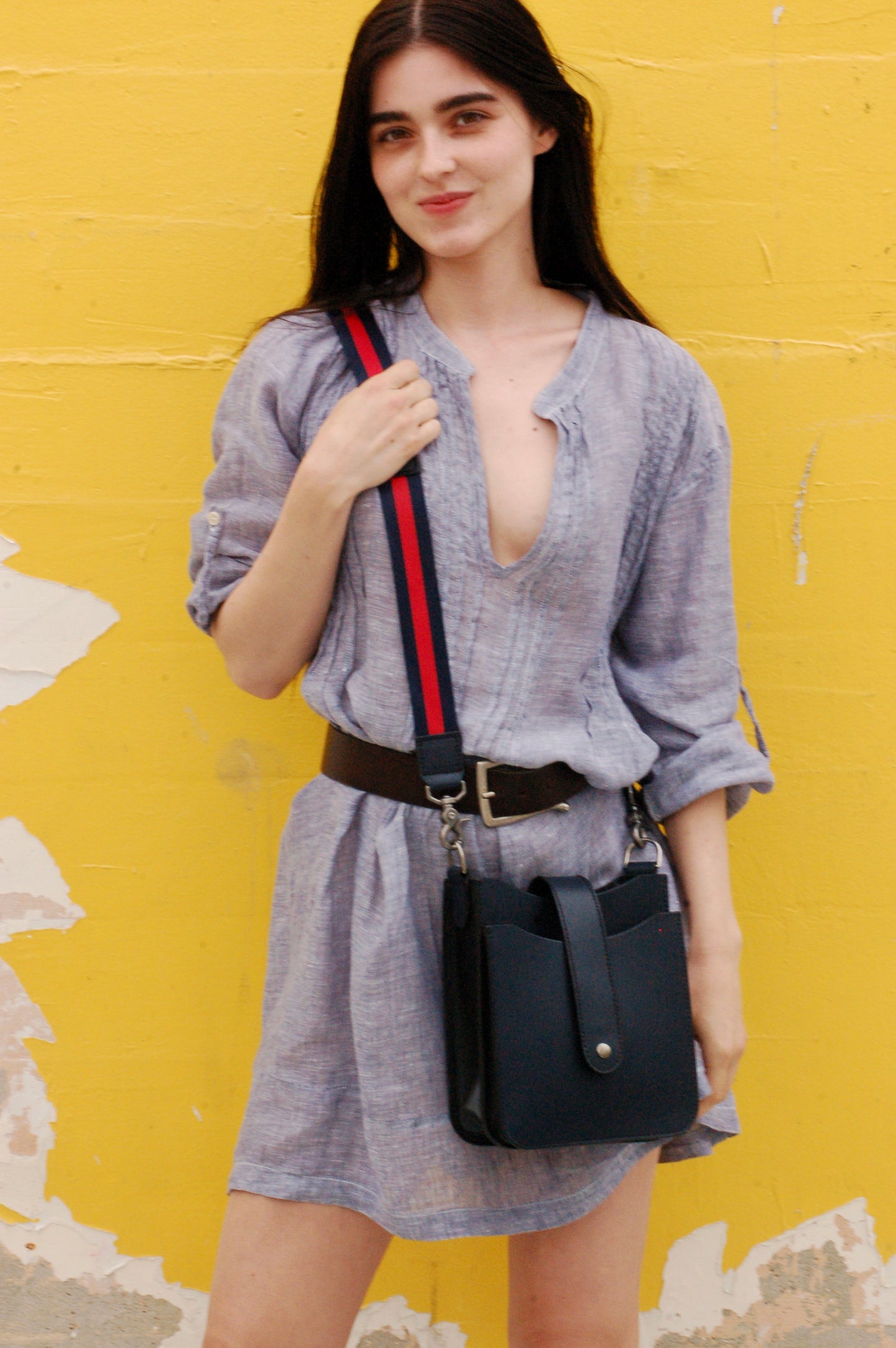 Navy Classic Two Pocket Bag