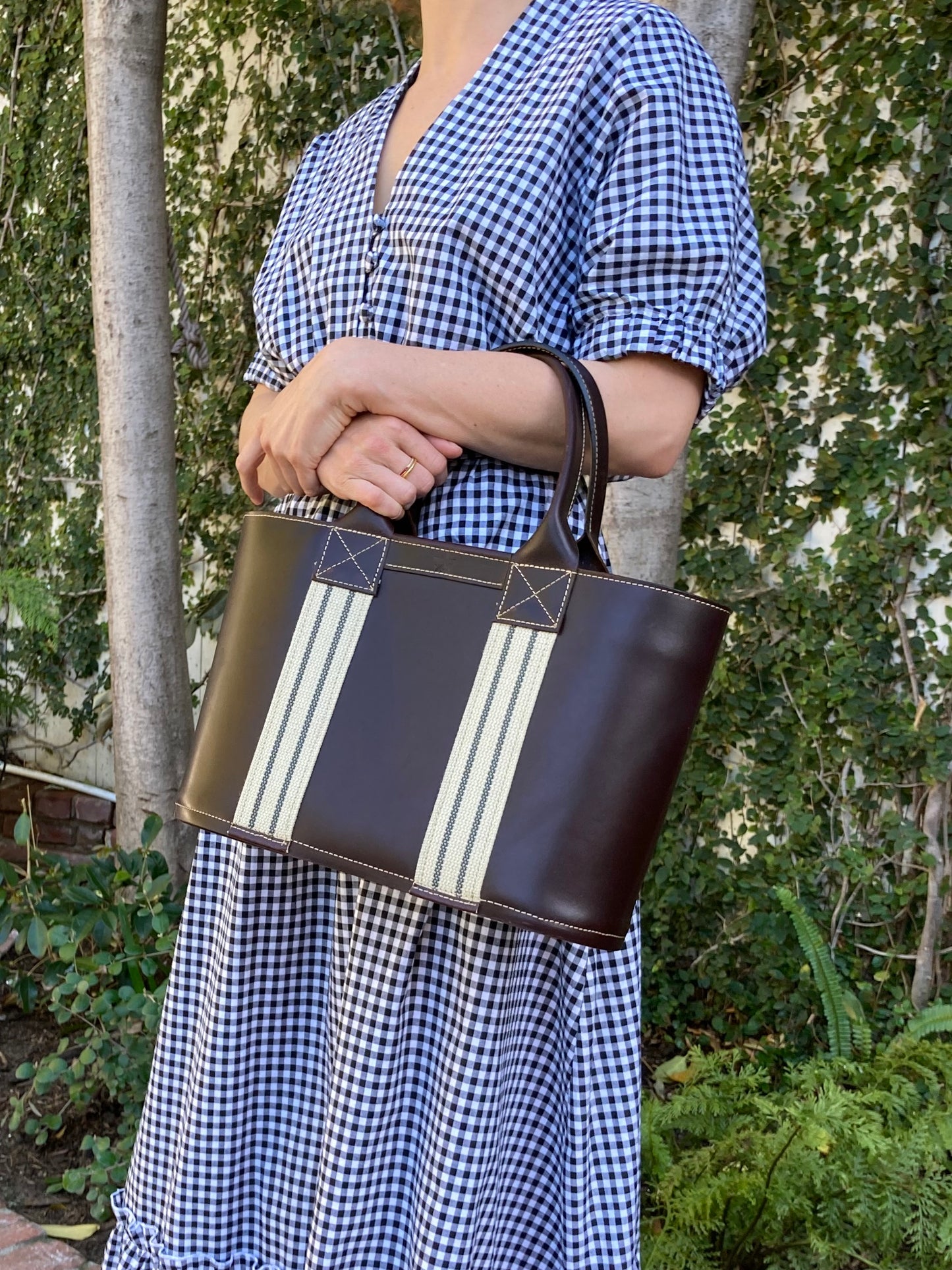Brown Leather Tote Bag