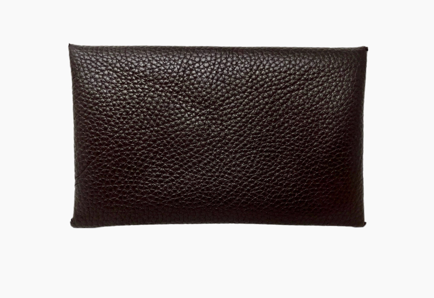 Brown Pebbled Leather Envelope