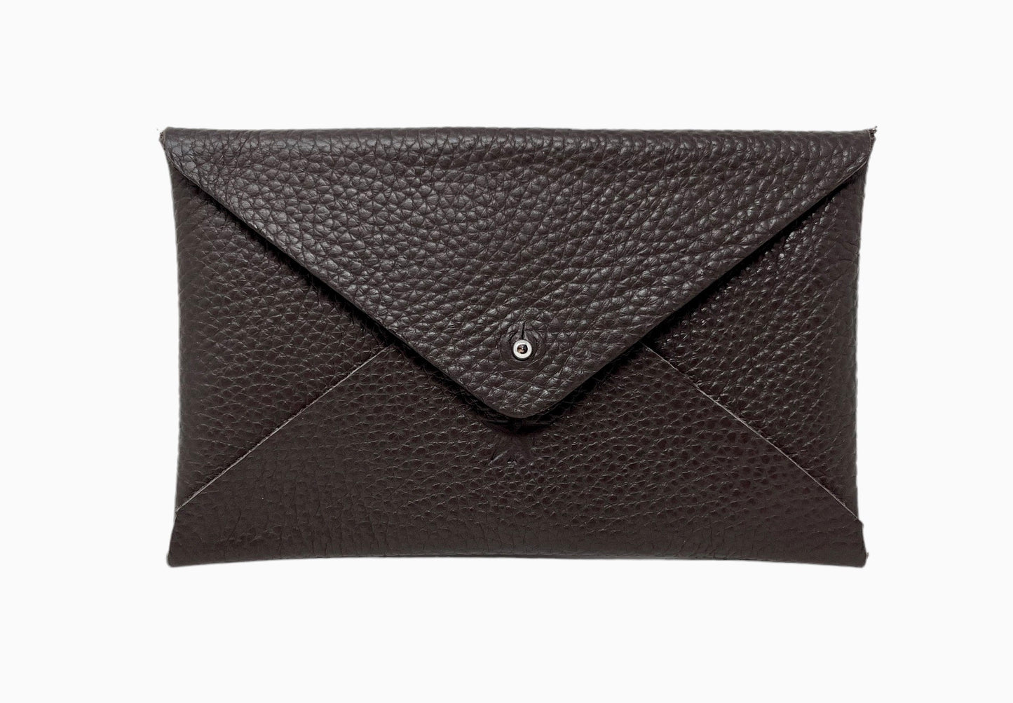 Brown Pebbled Leather Envelope