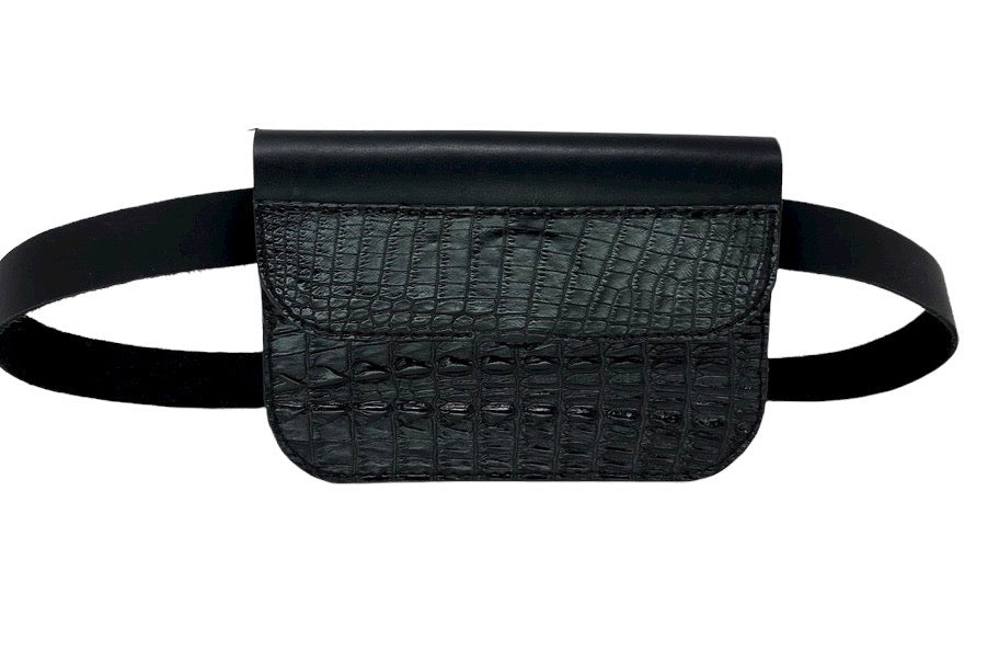 Croc belt sale bag