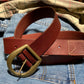 Burgundy Leather Belt
