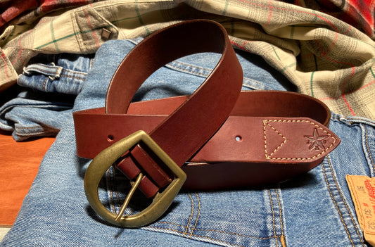 Burgundy Leather Belt