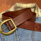 Burgundy Leather Belt