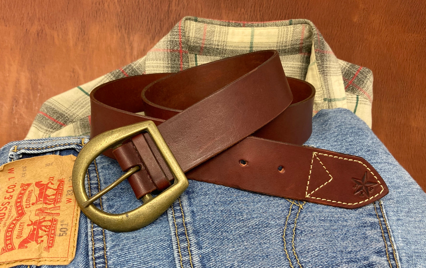 Burgundy Leather Belt