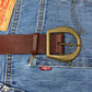 Burgundy Leather Belt