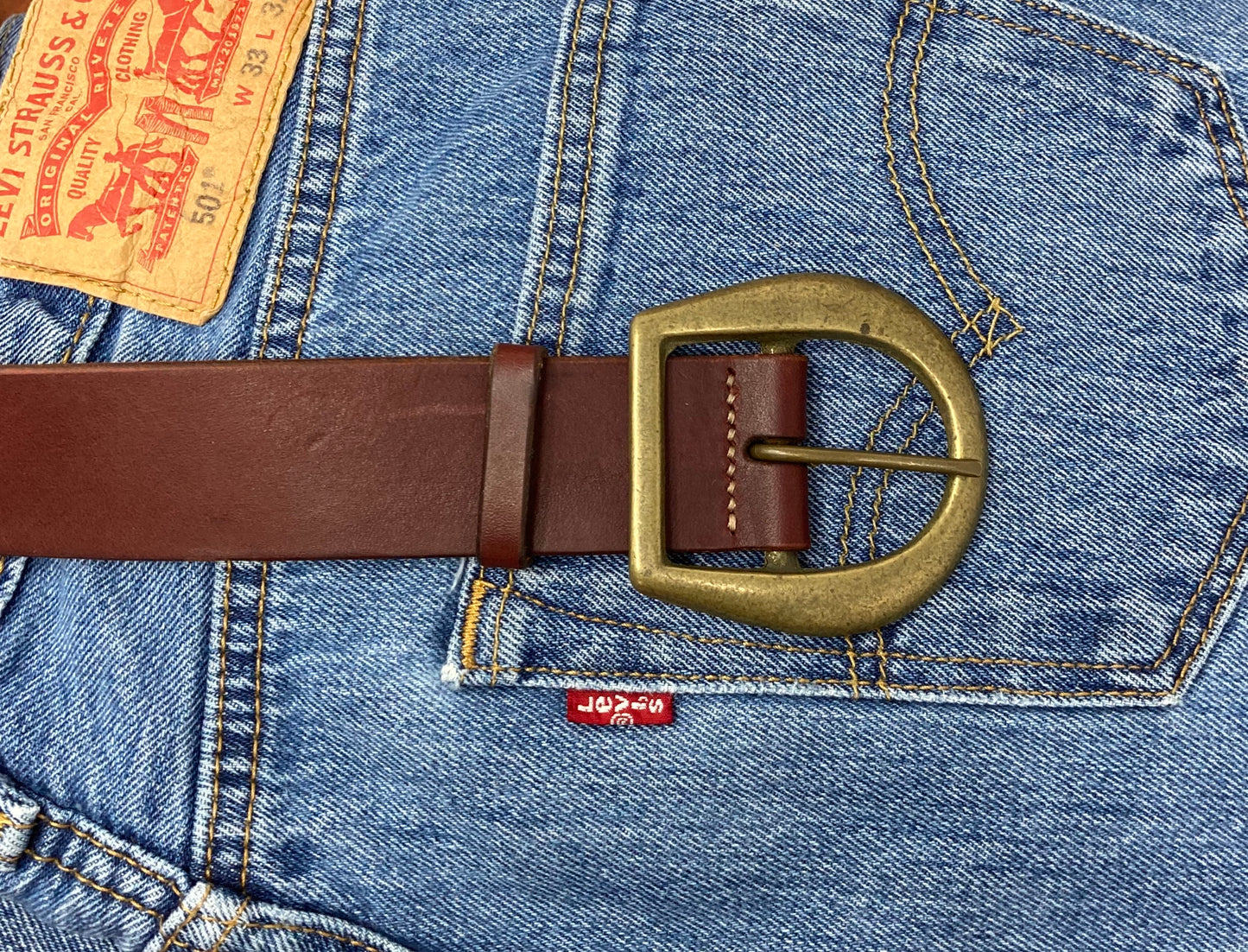 Burgundy Leather Belt