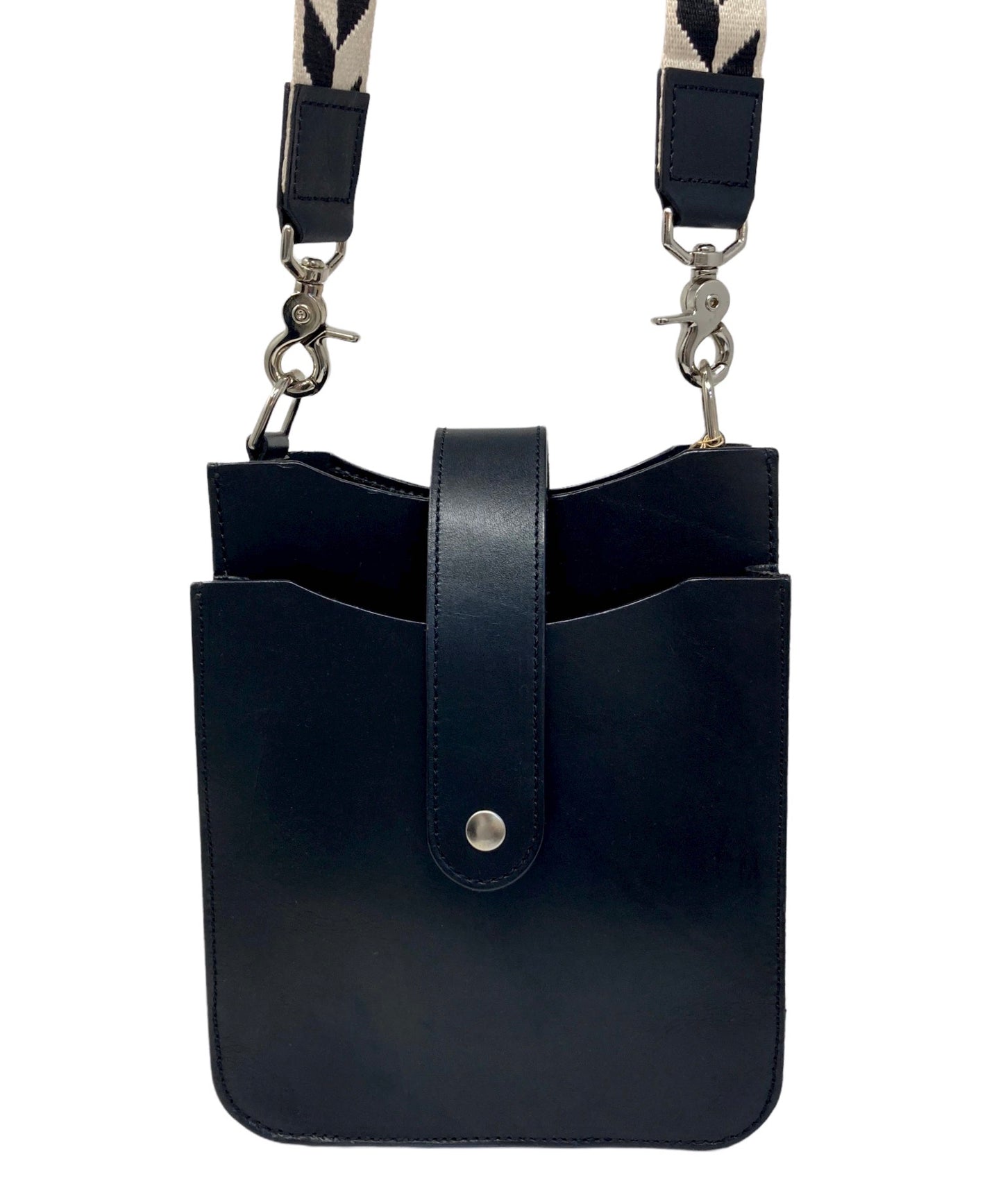 Classic Black Two-Pocket Bag