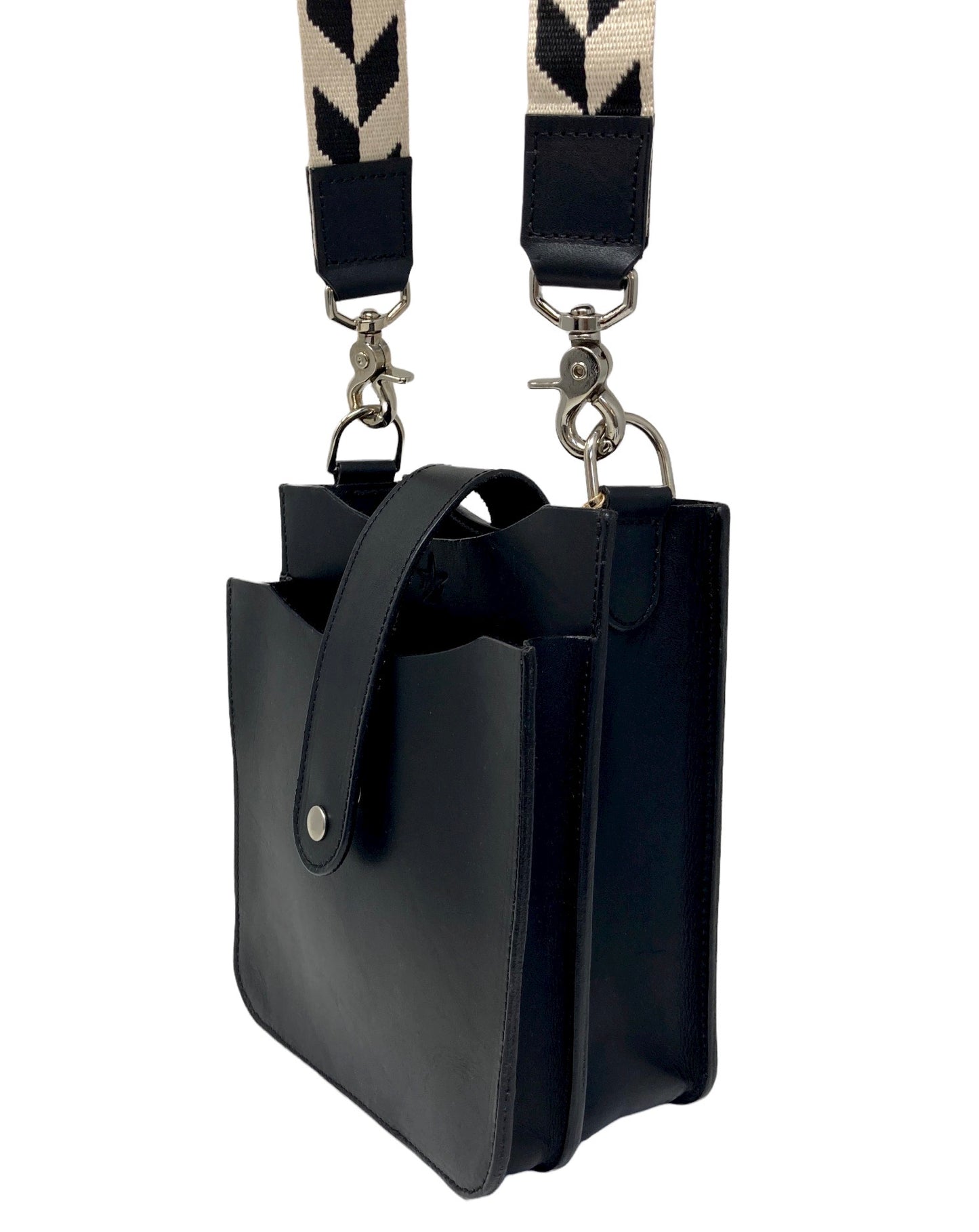 Classic Black Two-Pocket Bag