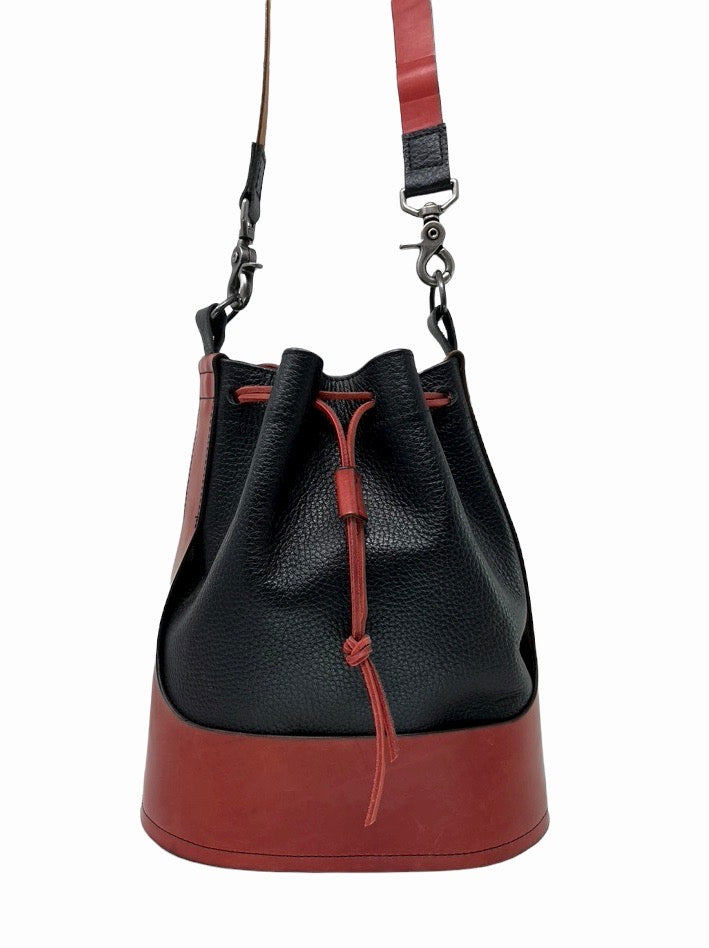 Black & Red Cinch Bag