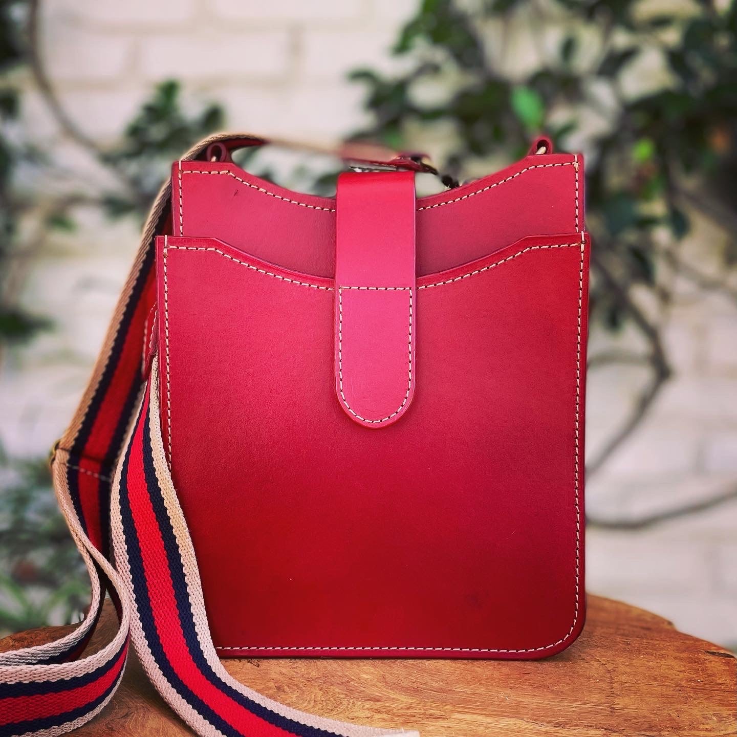 Classic Red Two-Pocket Bag