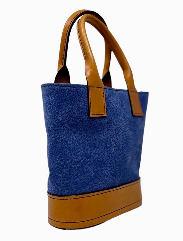 Blue Suede Tote Bag