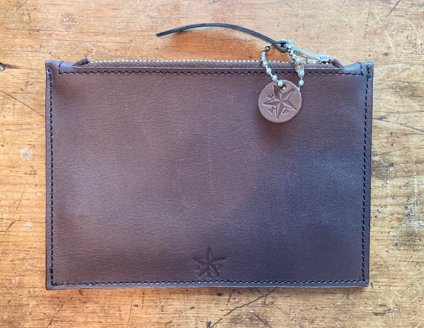 Brown Oil Tan Leather Pouch