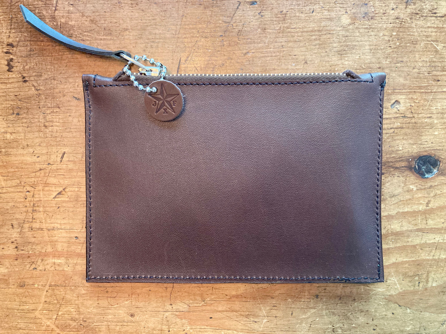 Brown Oil Tan Leather Pouch