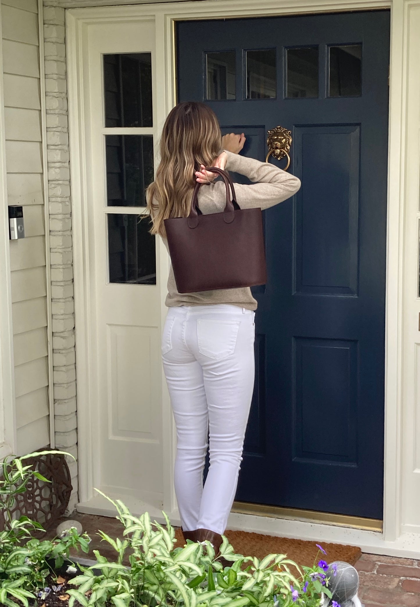 Brown Oil Tan Leather Tote Bag