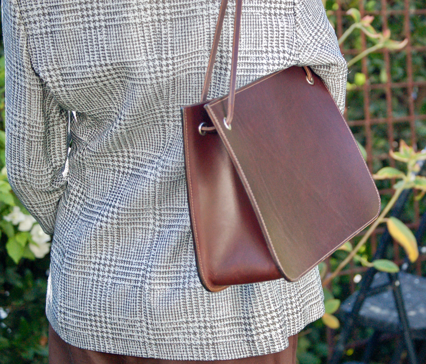 Brown Leather Taline Tote Bag