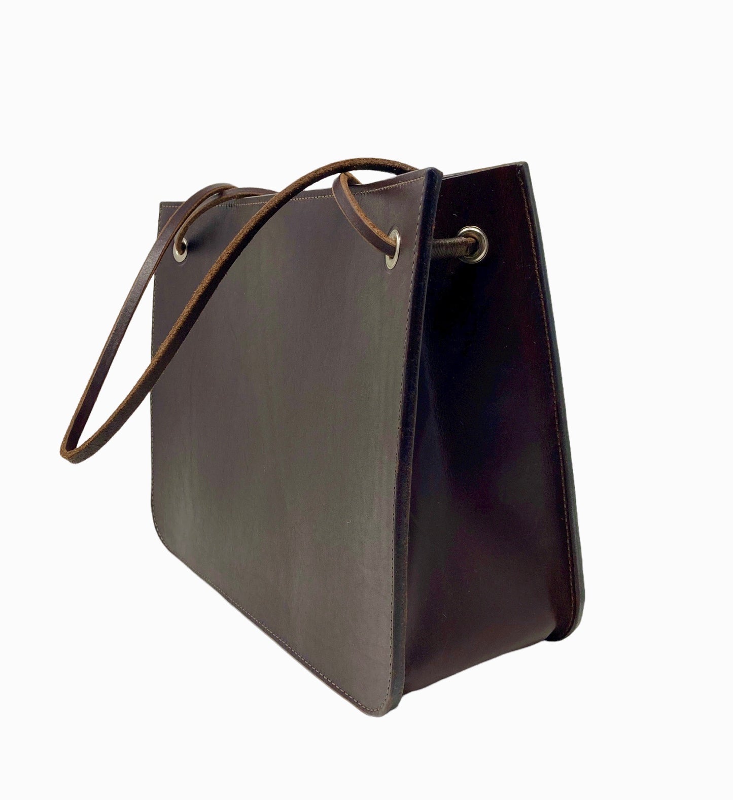 Brown Leather Taline Tote Bag