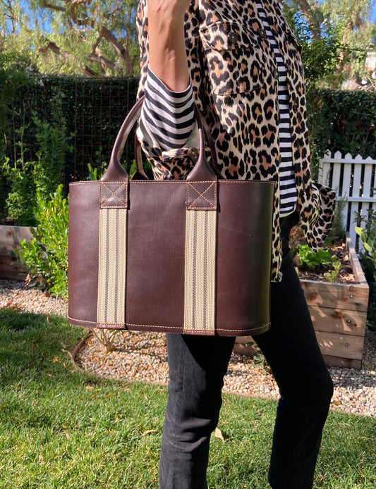 Brown Leather Tote Bag