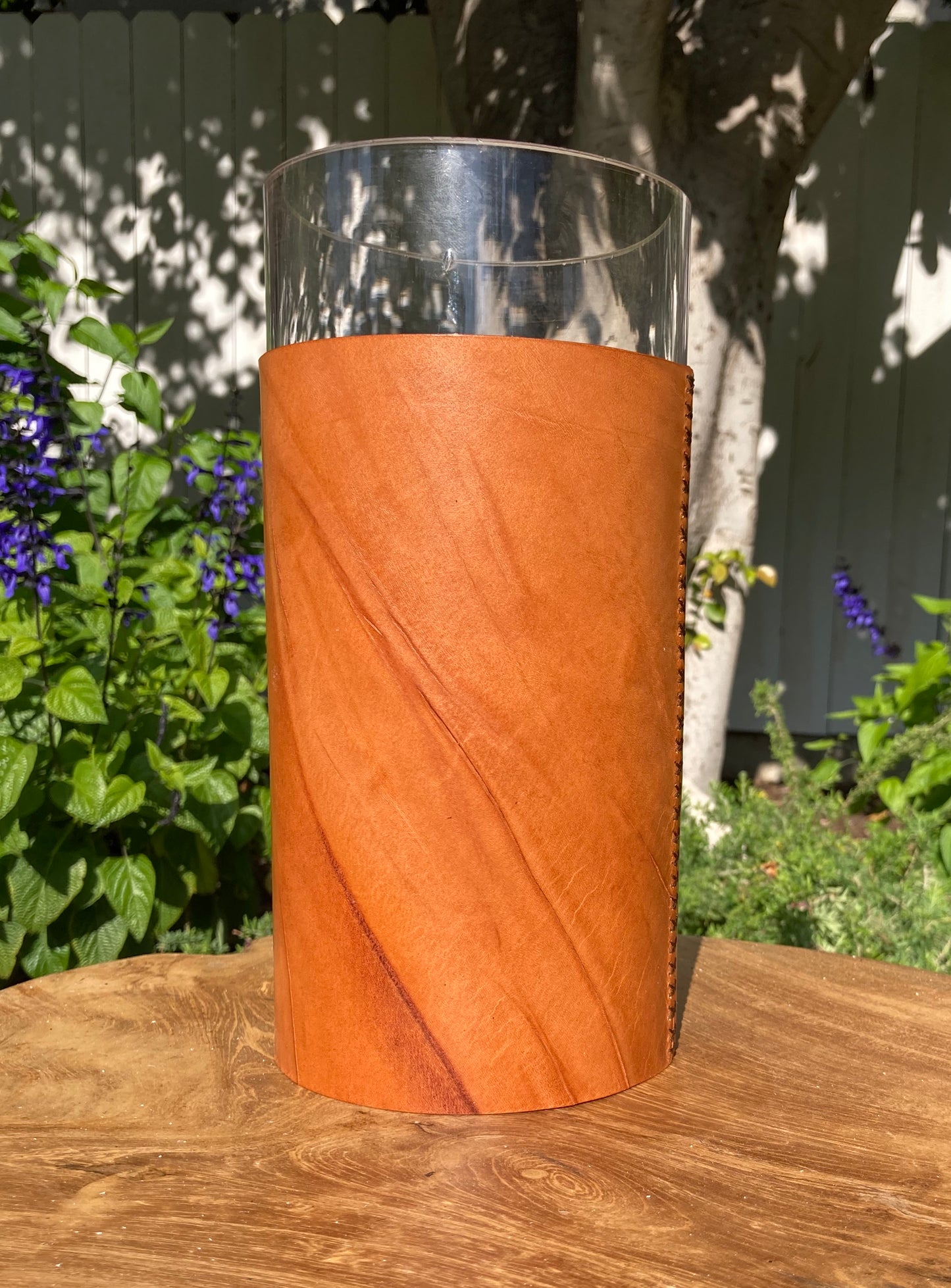 Hermann Oak Covered Vase