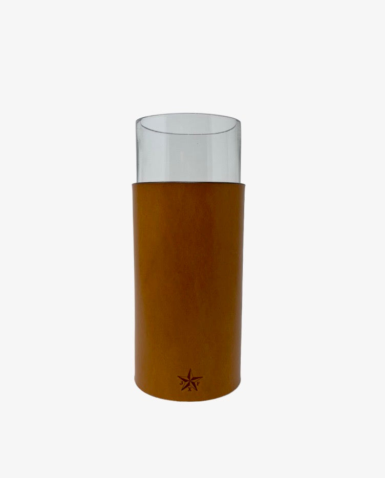 Hermann Oak Leather Covered Vase 3