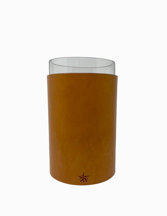 Hermann Oak Leather Covered Vase 5