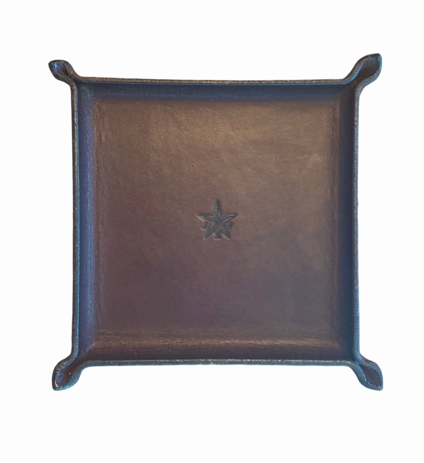 Burgundy Leather Valet Tray