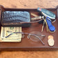 Brown Leather Valet Tray