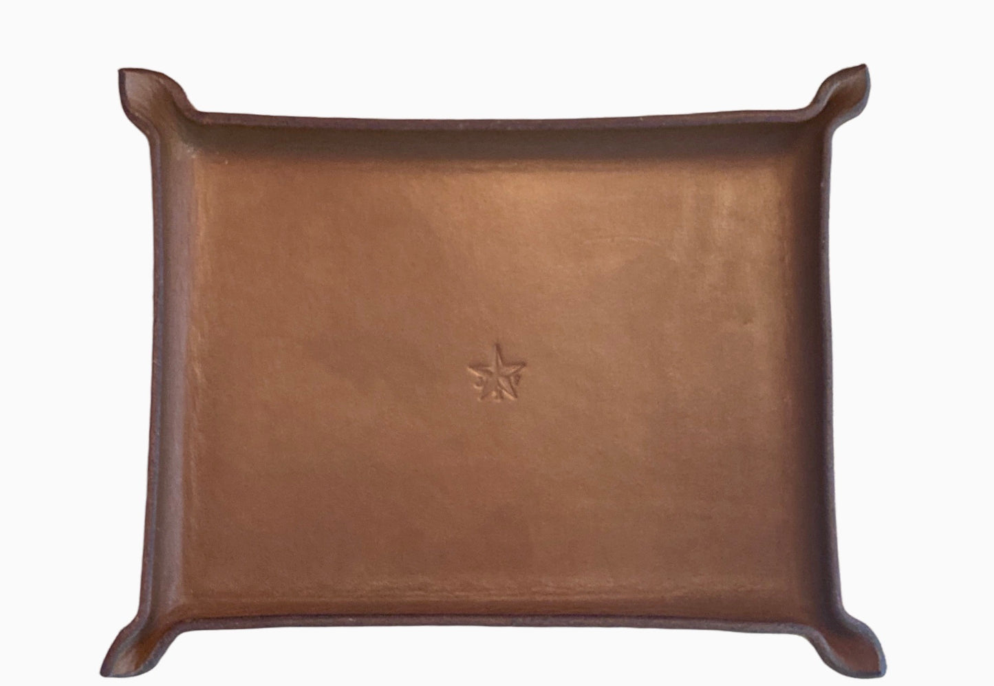 Brown Leather Valet Tray