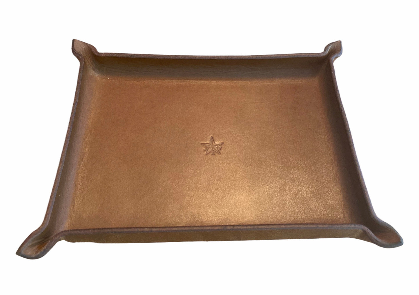 Brown Leather Valet Tray