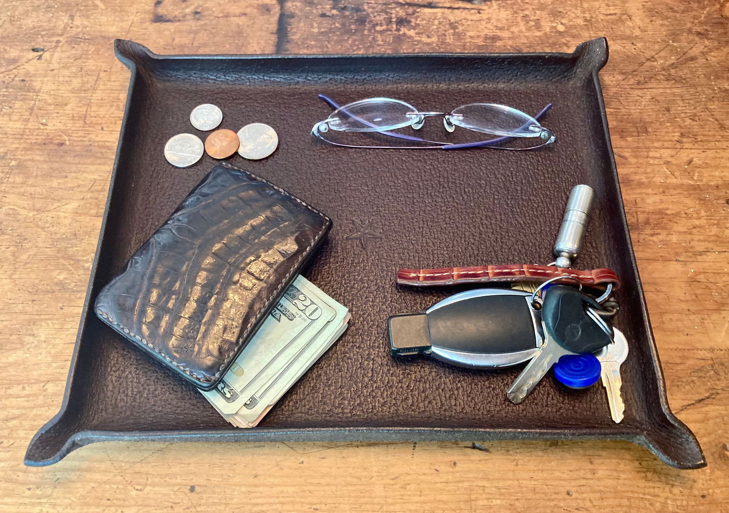 Italian Leather Valet Tray