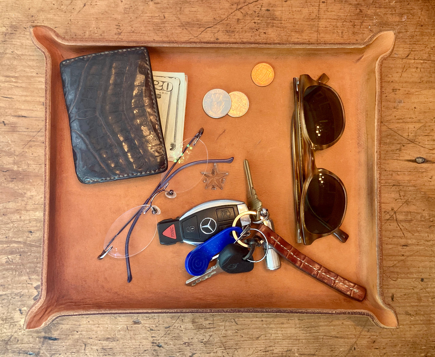 Harness Leather Valet Tray