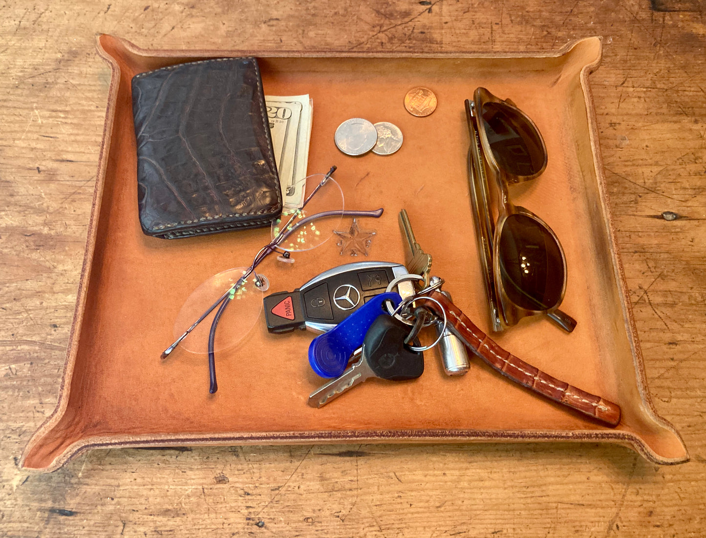 Harness Leather Valet Tray