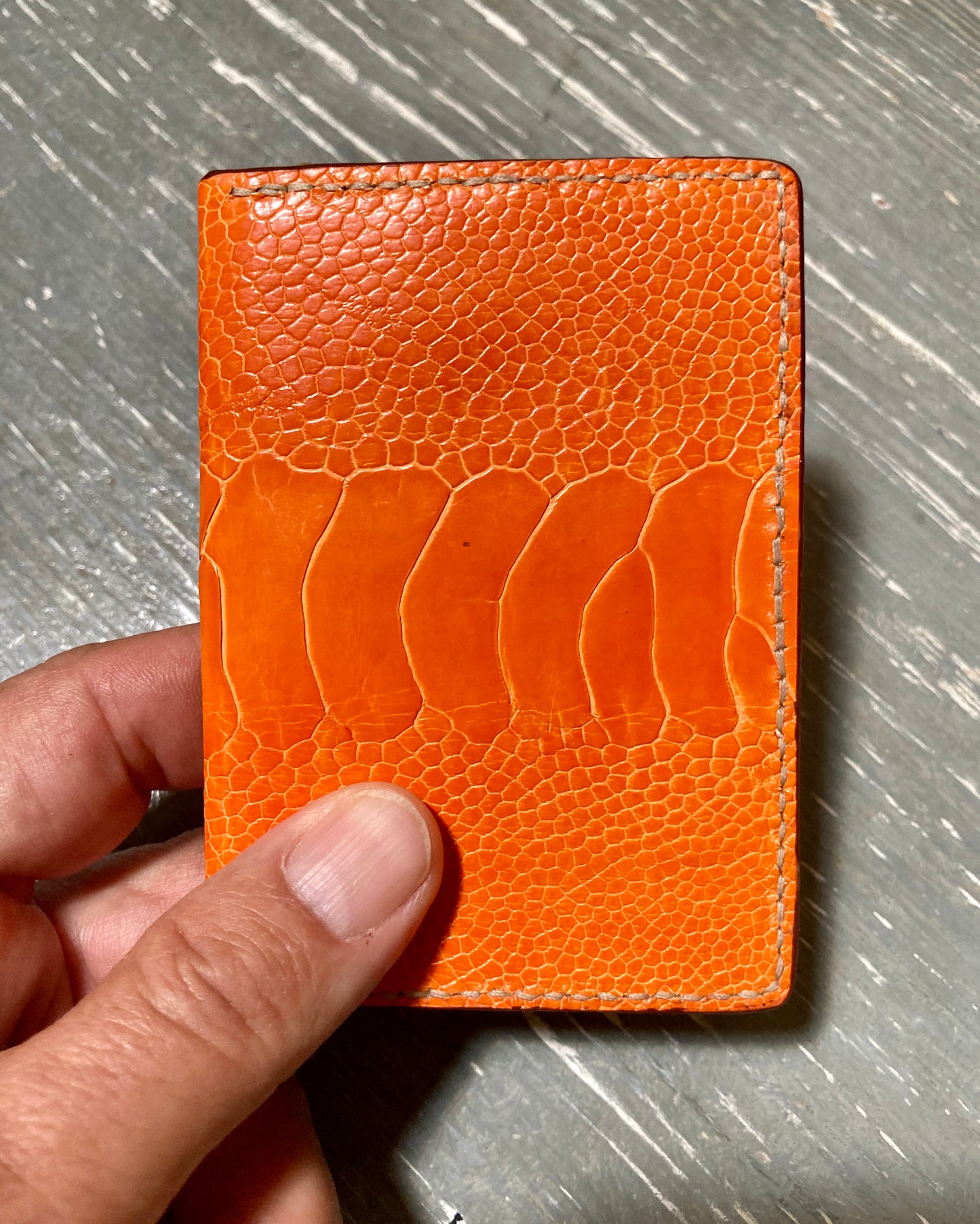 Orange Ostrich Wallet