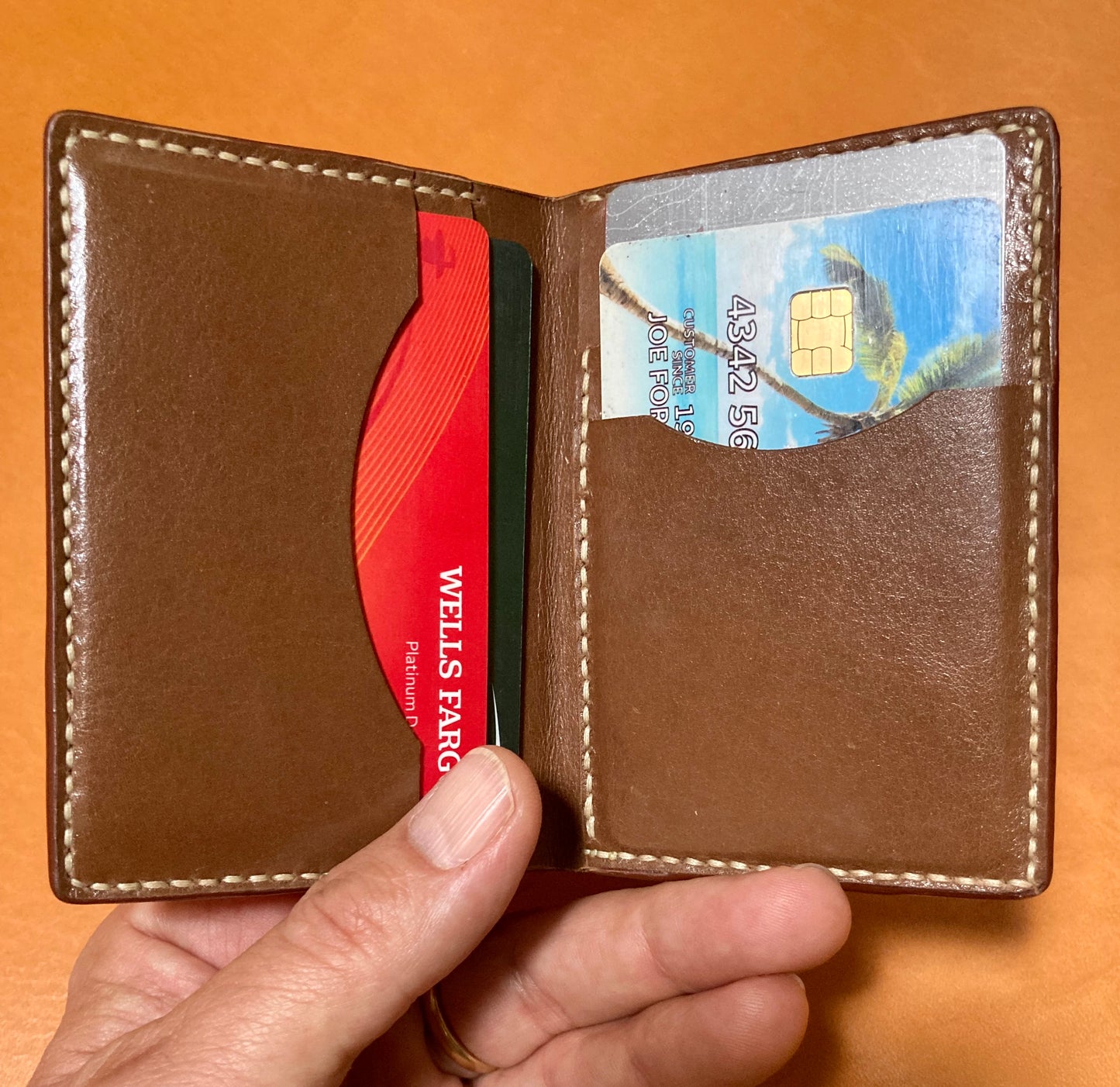 Orange Ostrich Wallet