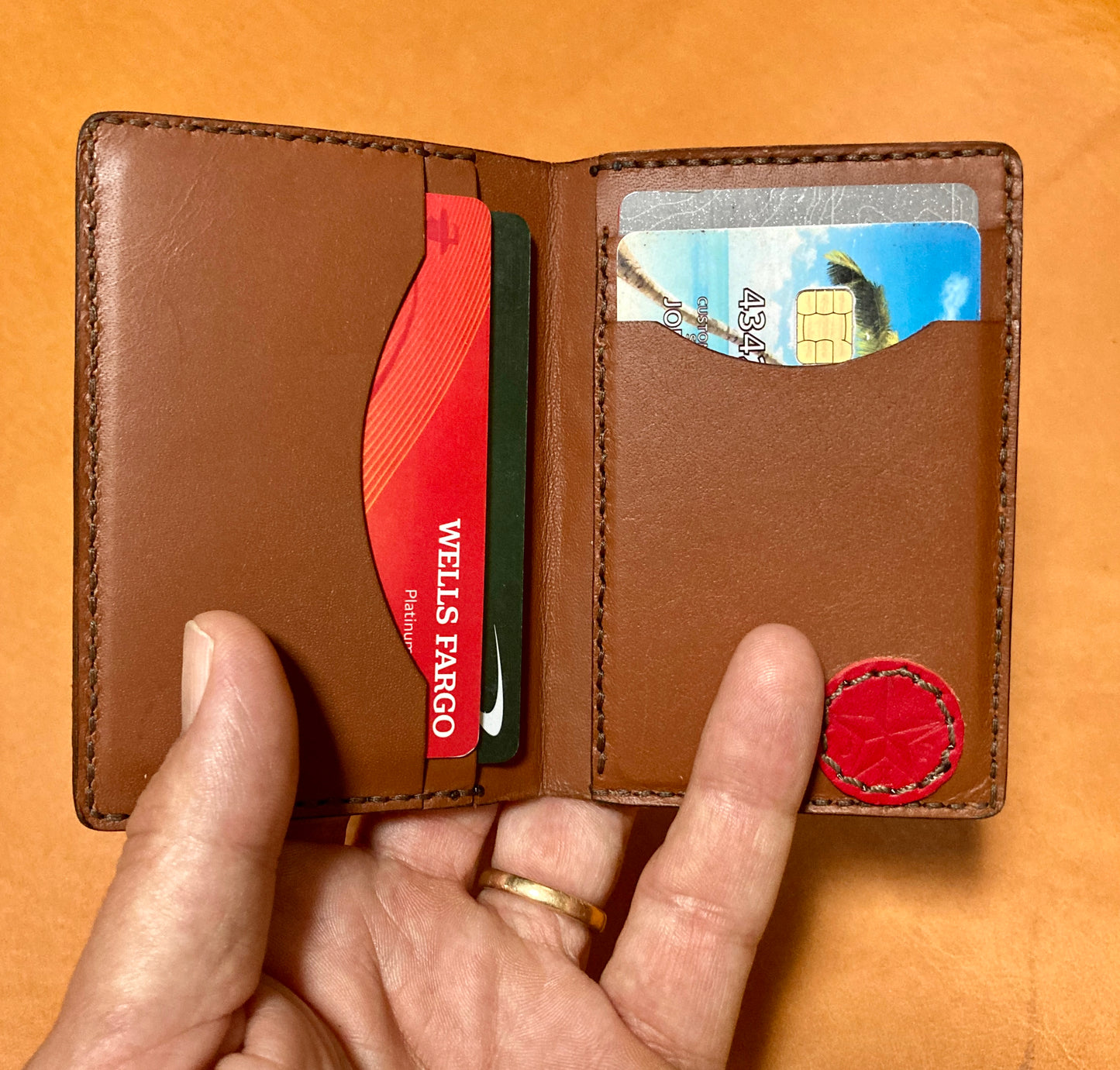 Red Ostrich Wallet