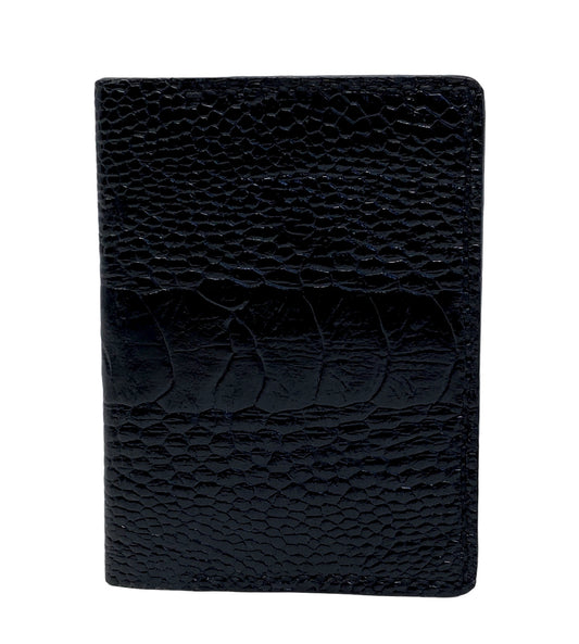 Black Ostrich Leg Wallet