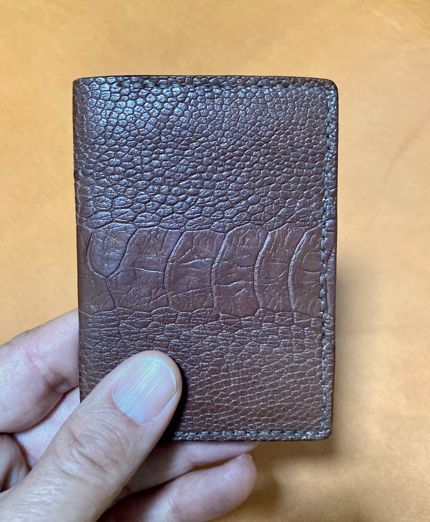 Hand-Dyed Ostrich Leg Wallet