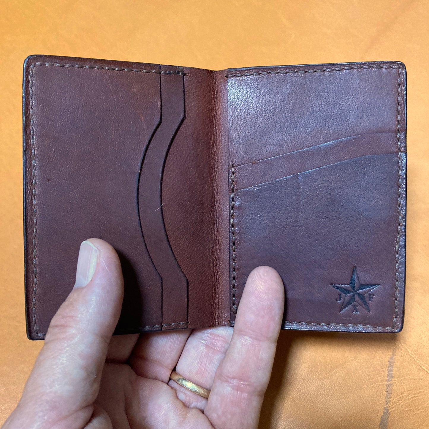 Hand-Dyed Ostrich Leg Wallet