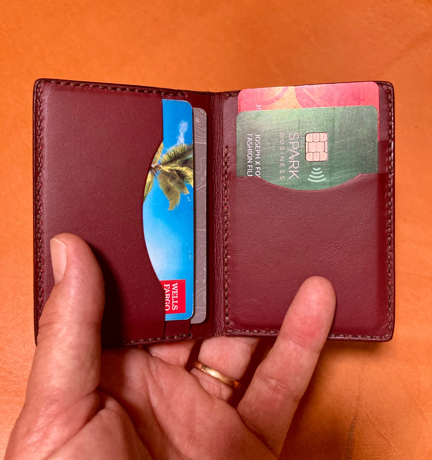 Burgundy Kangaroo Wallet