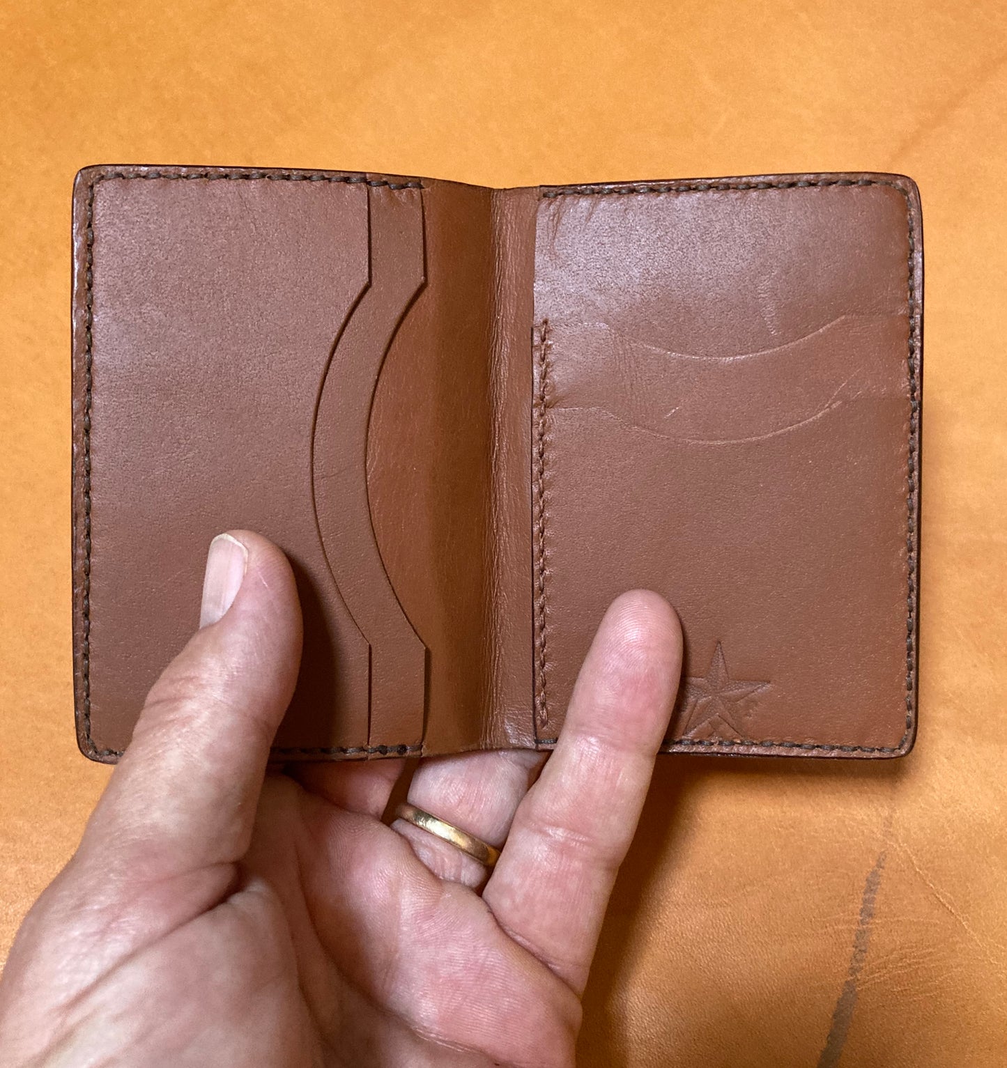 Brown Ostrich Wallet